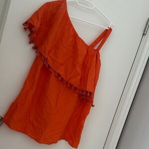 Motherhood Maternity Bold Orange Blouse
